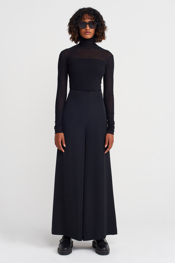 Nu High-Waisted Elegant Trousers Black