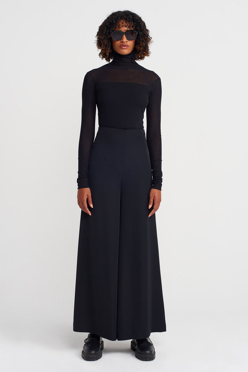 Nu High-Waisted Elegant Trousers Black