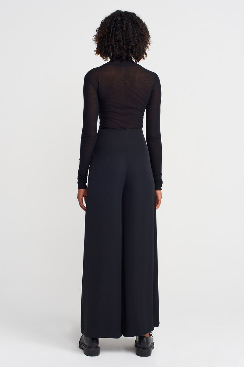 Nu High-Waisted Elegant Trousers Black