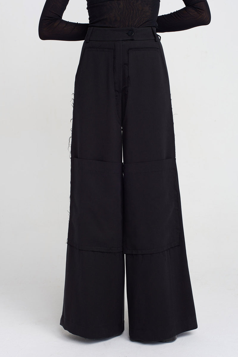 Nu Large Pocket Palazzo Pants Black