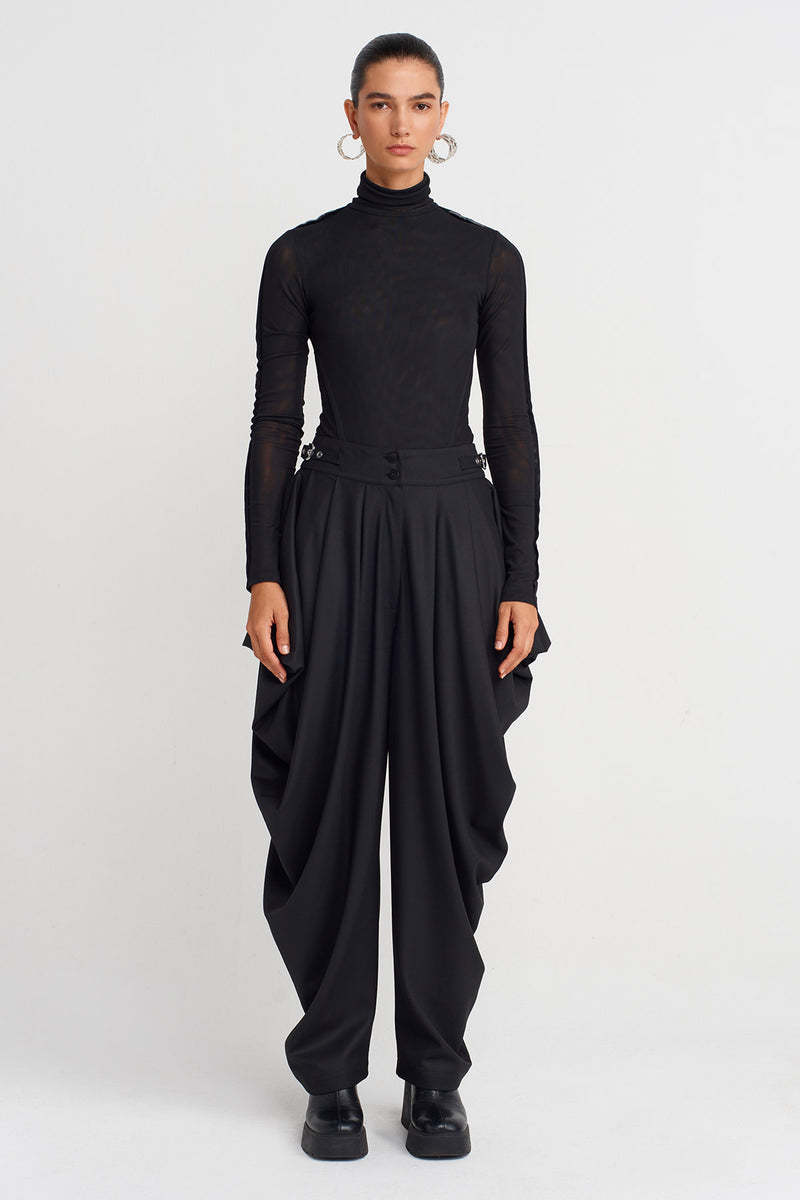 Nu Draped Trousers Black