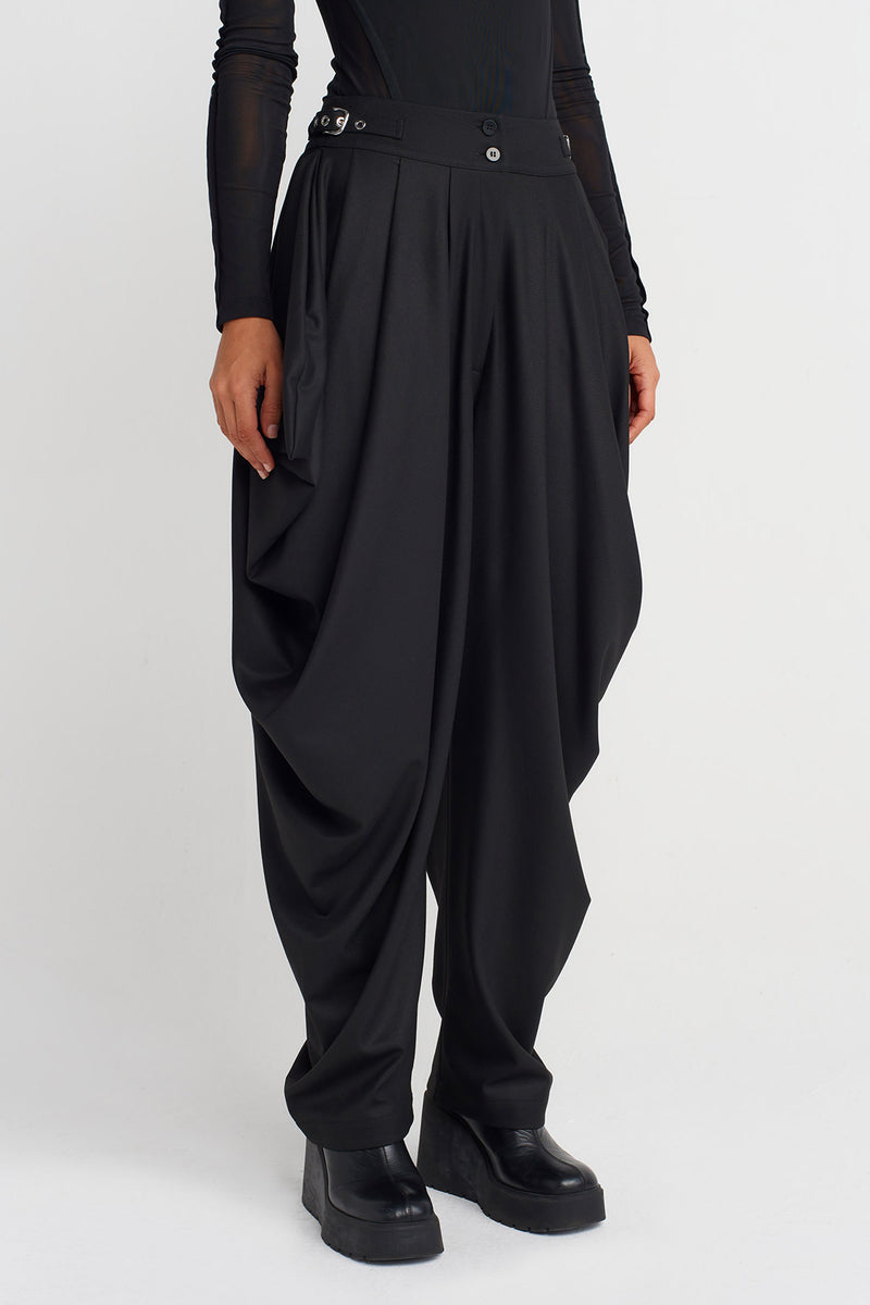 Nu Draped Trousers Black