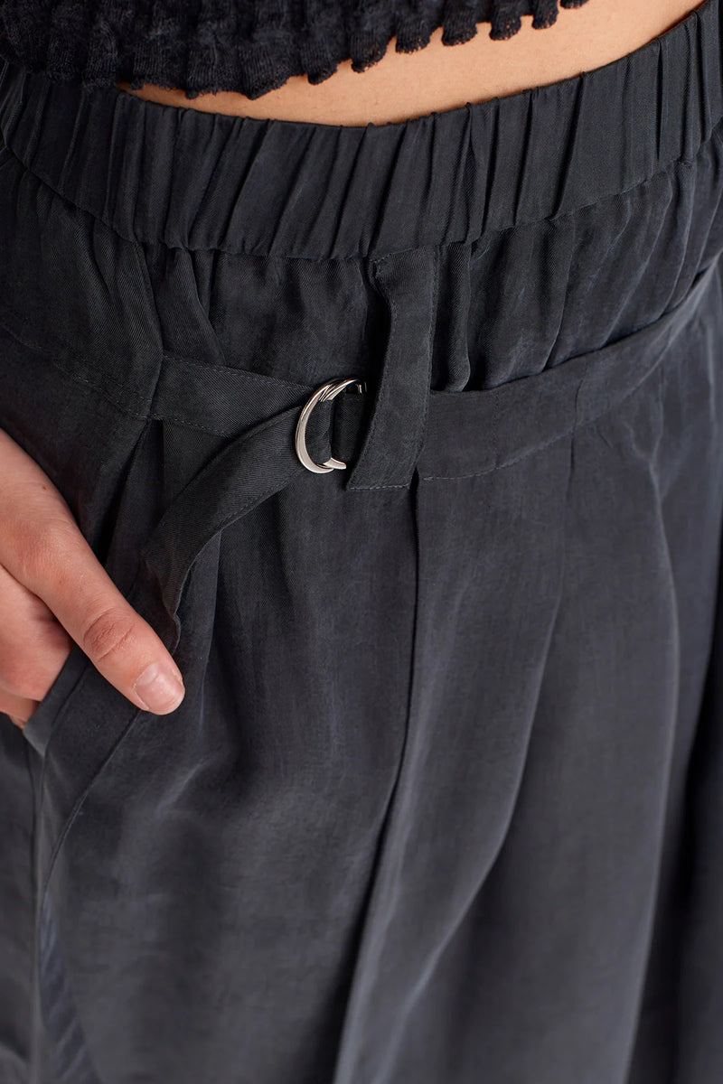 Nu Pleated Skirted Trousers Black