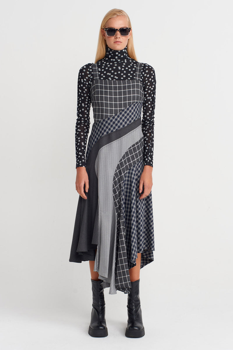 Nu Plaid Strappy Dress Multi Color