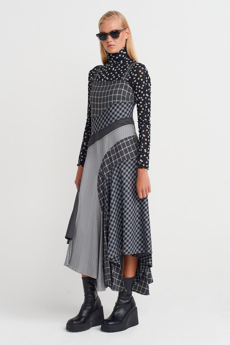 Nu Plaid Strappy Dress Multi Color