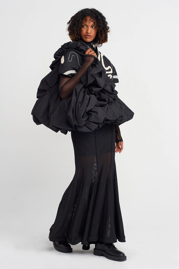 NU Embroidered Taffeta Samurai Vest Natural/Black