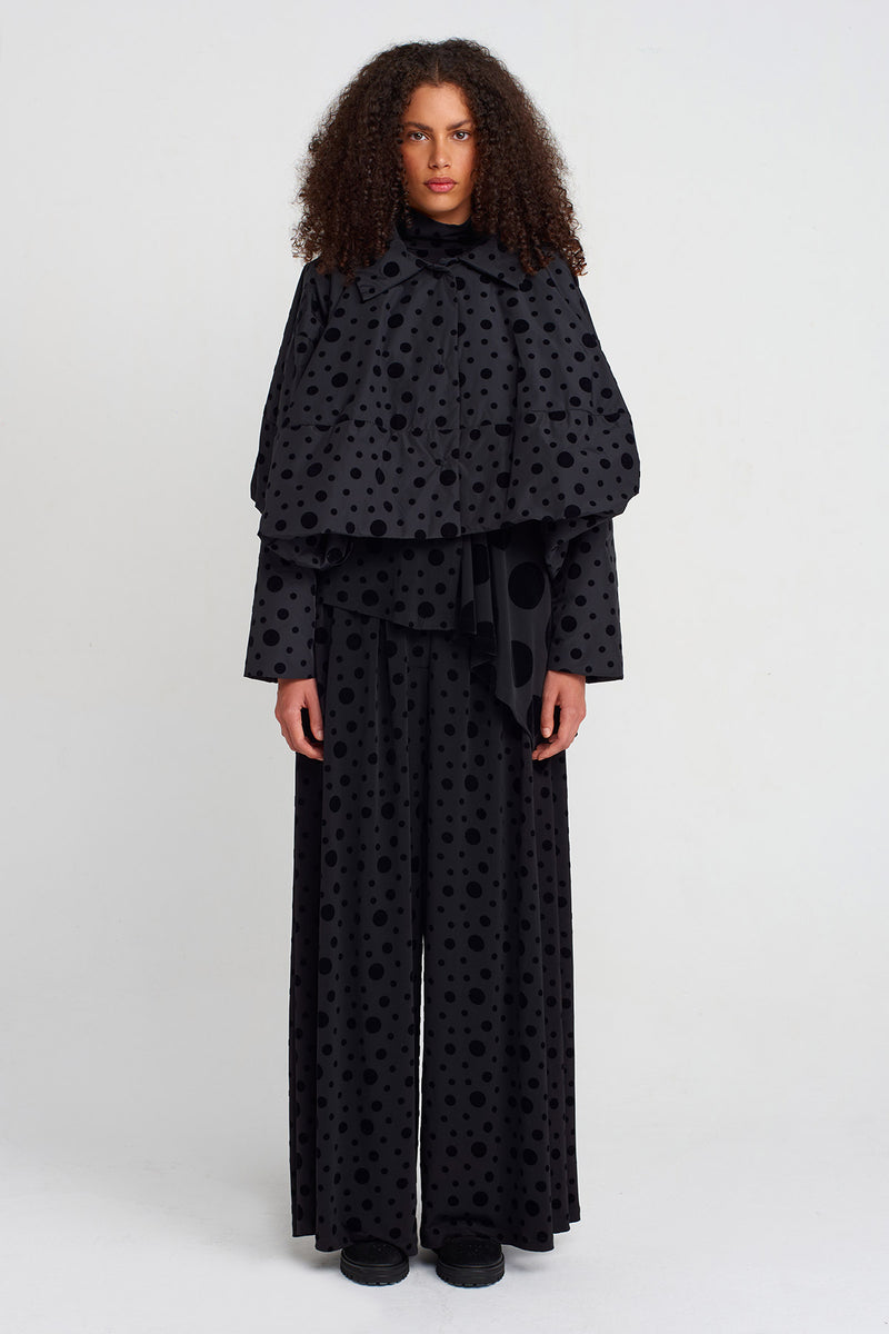 Nu Velvet Polka-Dot Short Jacket Multi Color