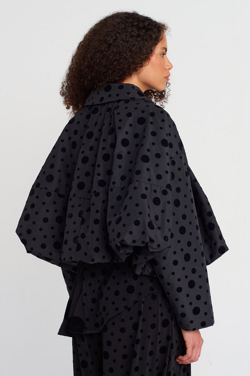 Nu Velvet Polka-Dot Short Jacket Multi Color