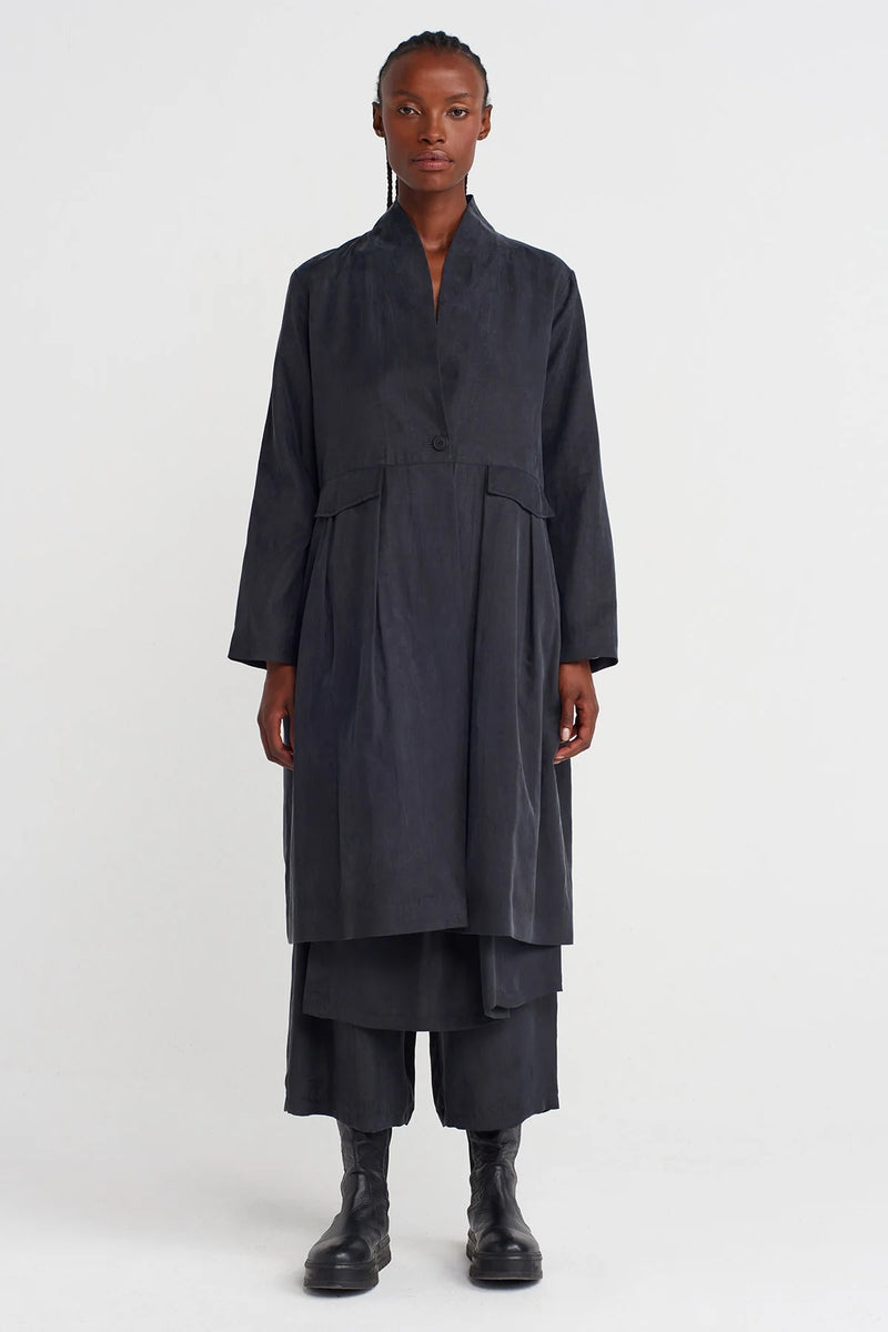 Nu Stone Wash Effect Jacket Black