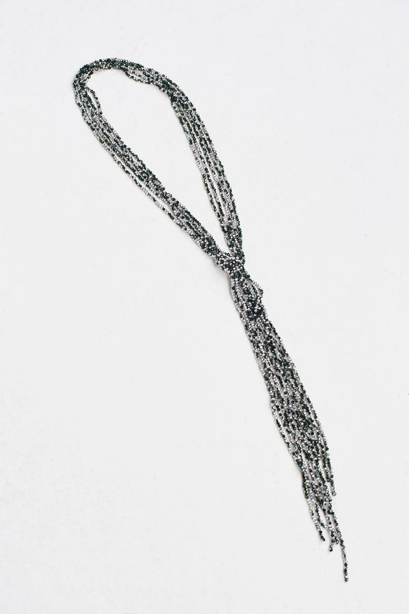 Nu Long Bead Necklace Black