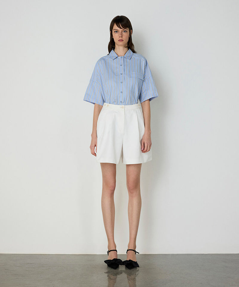 Machka Striped Oversize Blouse Light Blue