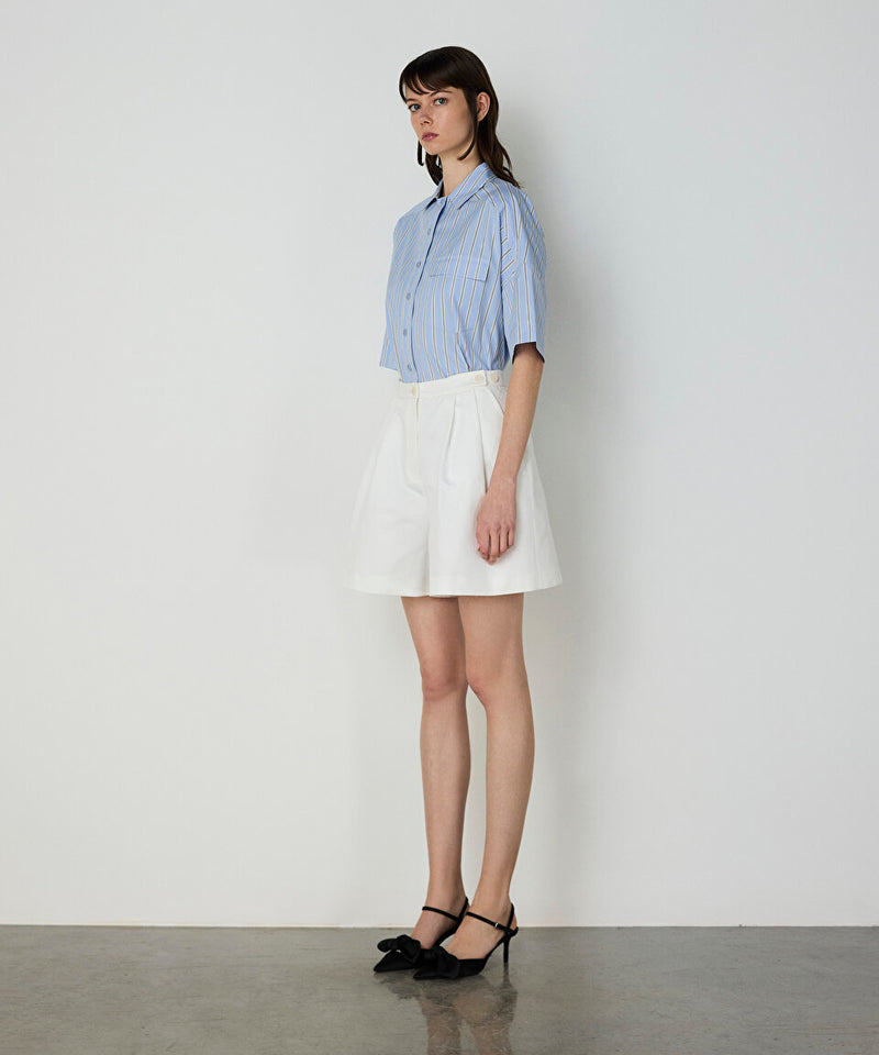 Machka Striped Oversize Blouse Light Blue