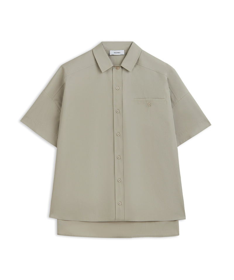 Machka Oversized Poplin Shirt Stone
