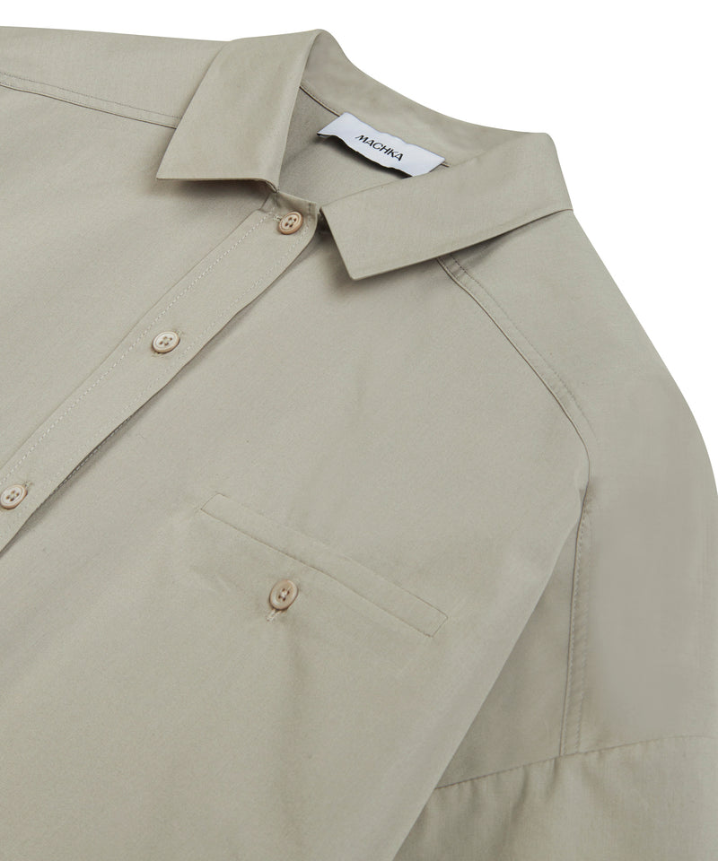 Machka Oversized Poplin Shirt Stone