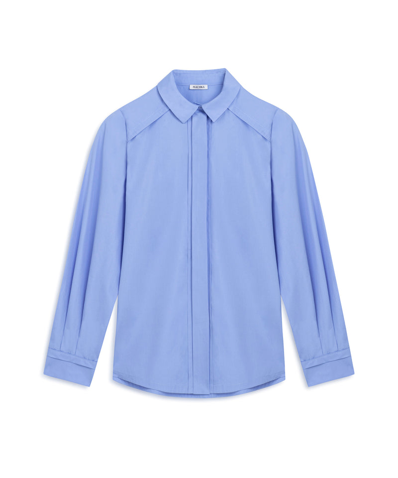 Machka Ribbed Poplin Shirt Blue
