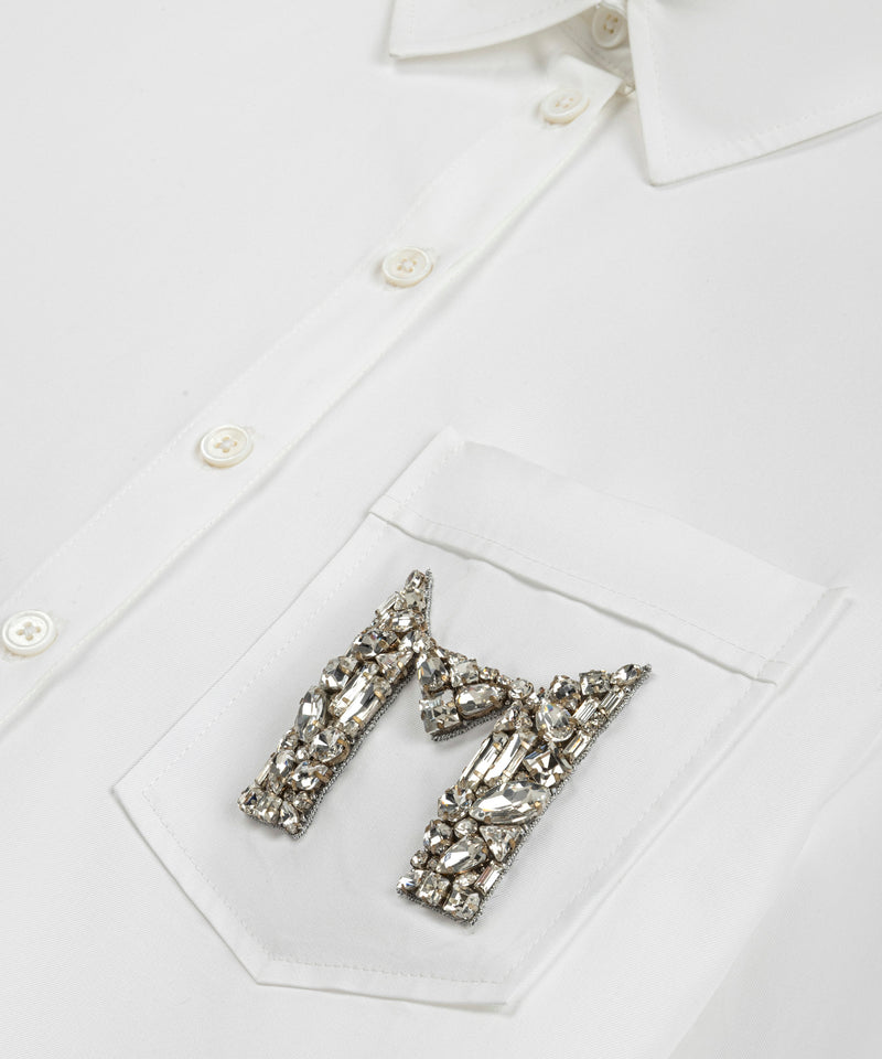 Machka Embroidered Logo Shirt White