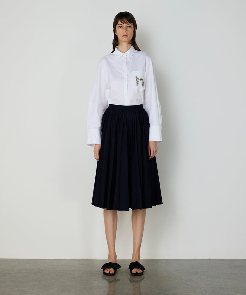 Machka Embroidered Logo Shirt White