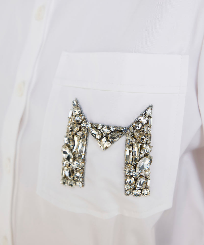 Machka Embroidered Logo Shirt White