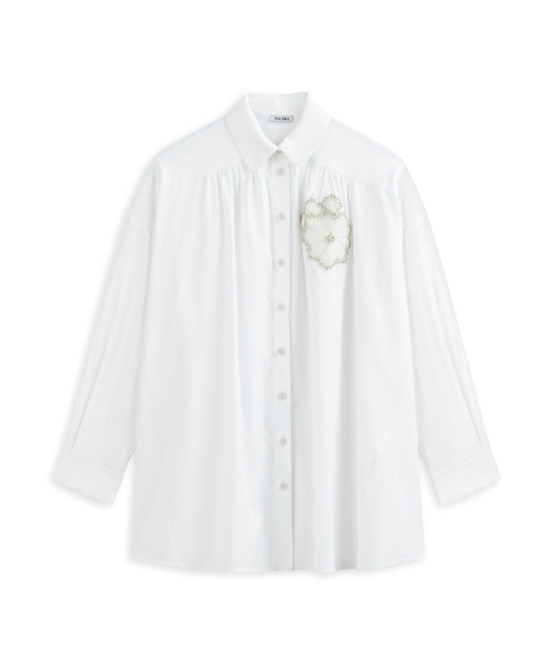 Machka Flower-Embellished Shirt White