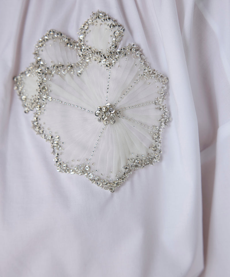 Machka Flower-Embellished Shirt White