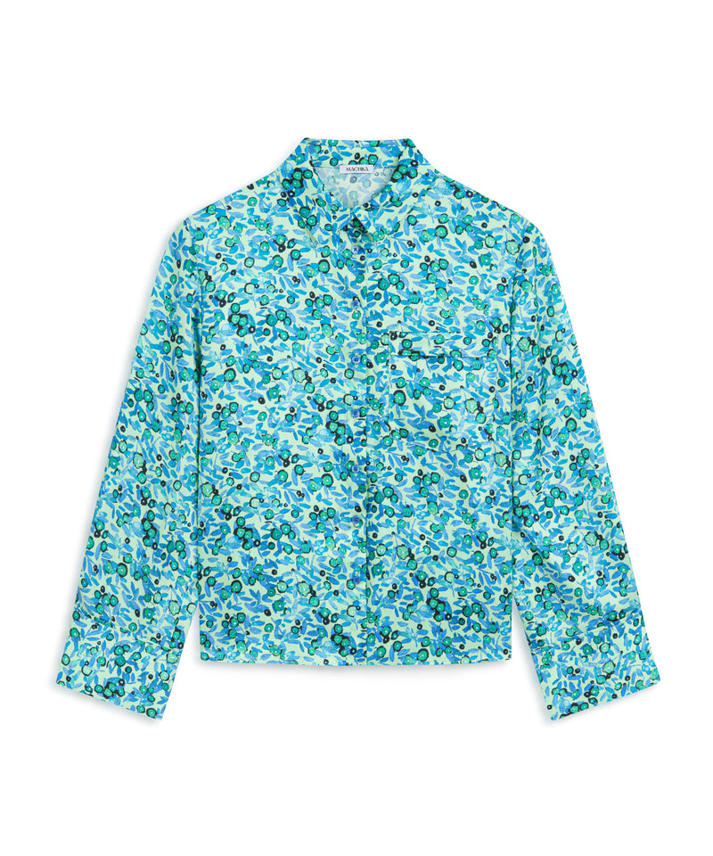 Machka Printed Shirt With Pocket Blue