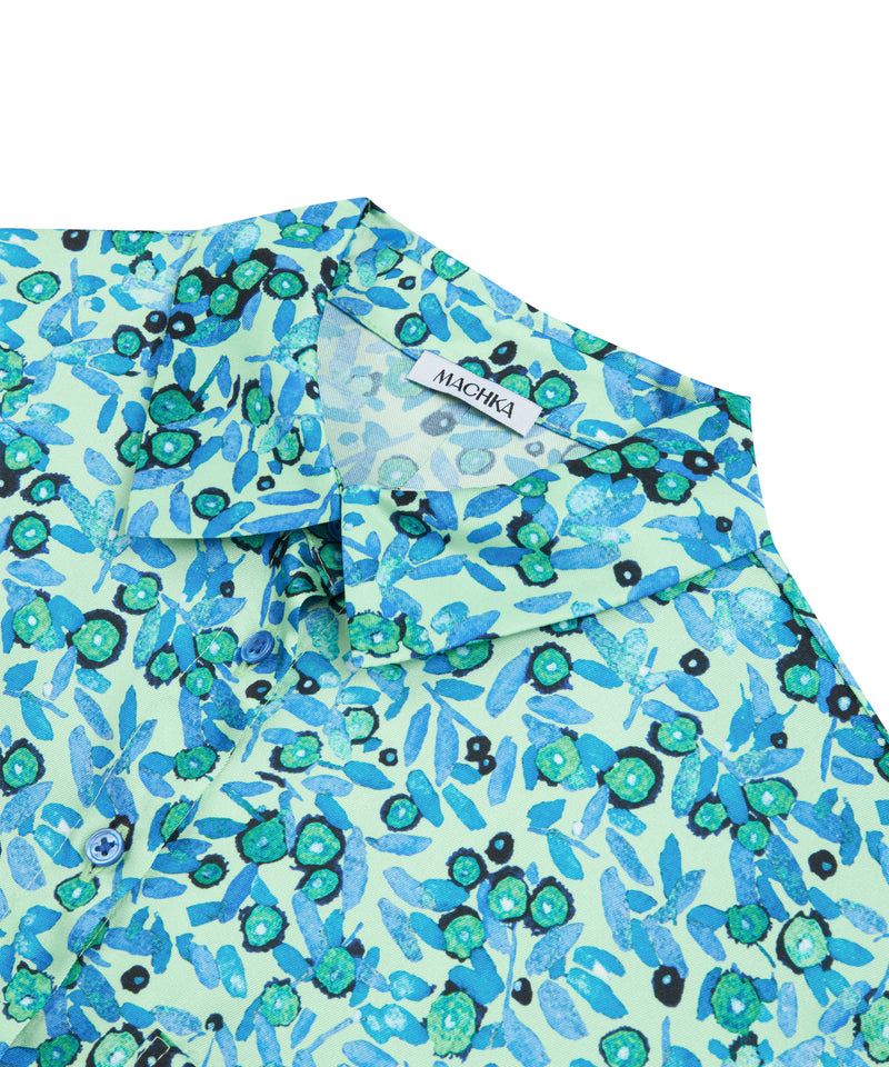 Machka Printed Shirt With Pocket Blue