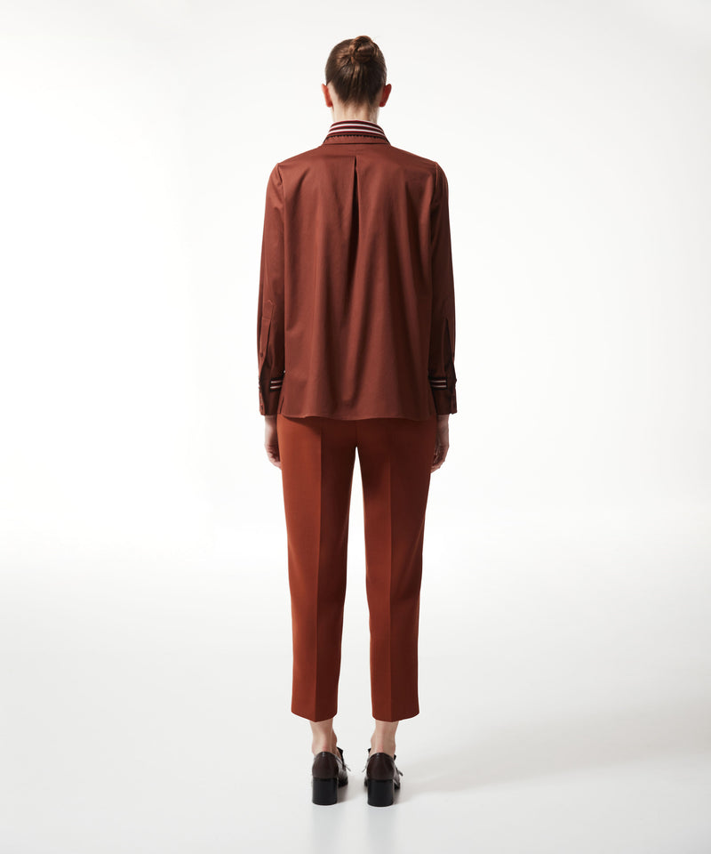 Machka Shirt With Removable Collar Brick