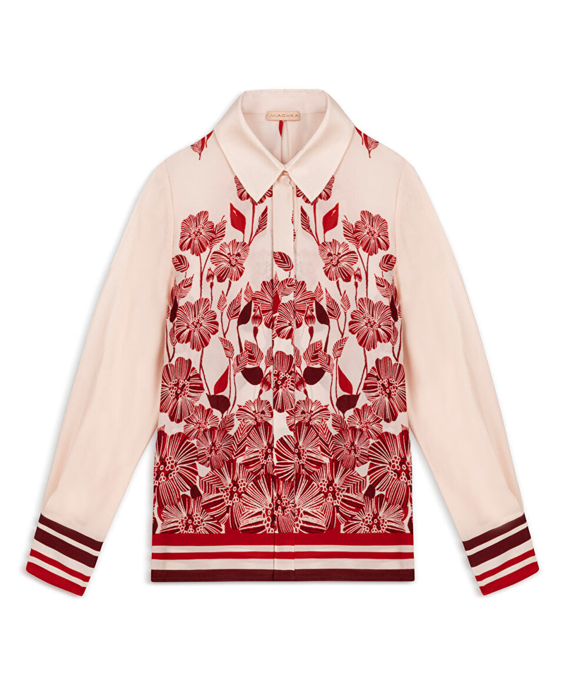 Machka Pattern Mix Shirt Red