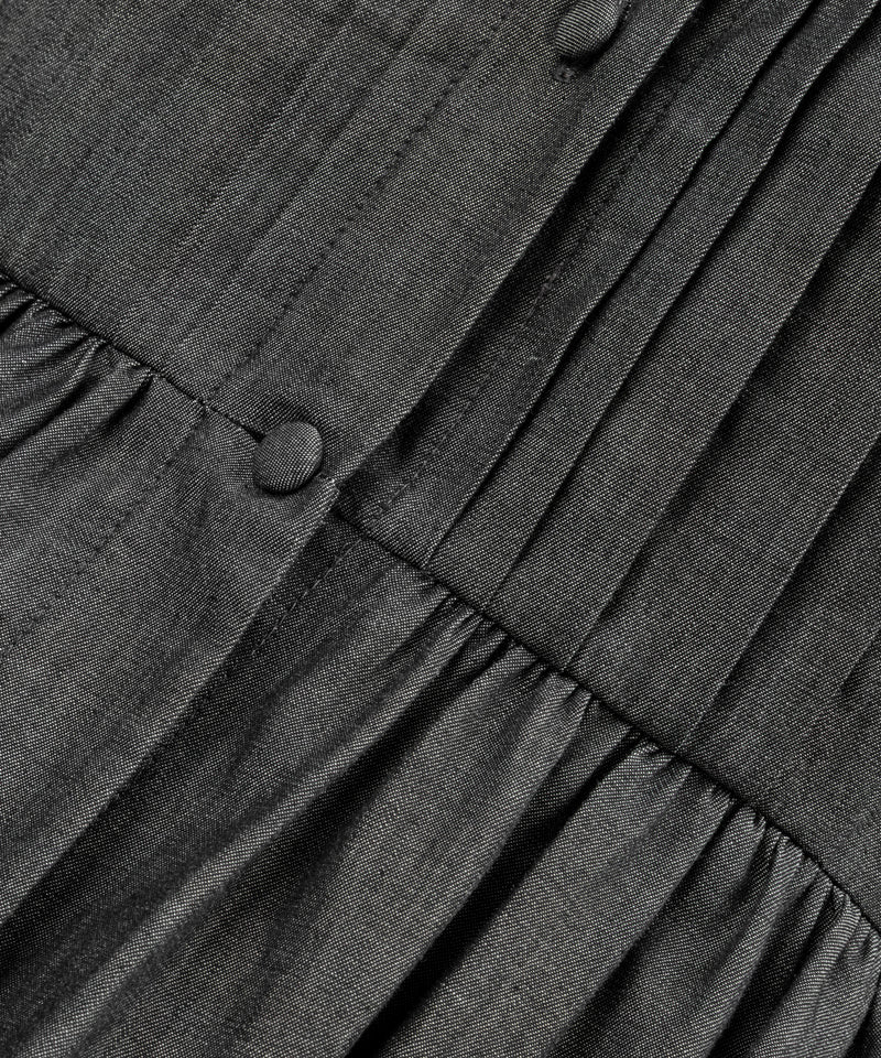 Machka Ribbed Poplin Dress Anthracite