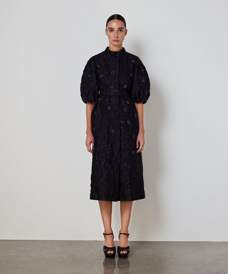 Machka Embellished And Jacquard Dress Black