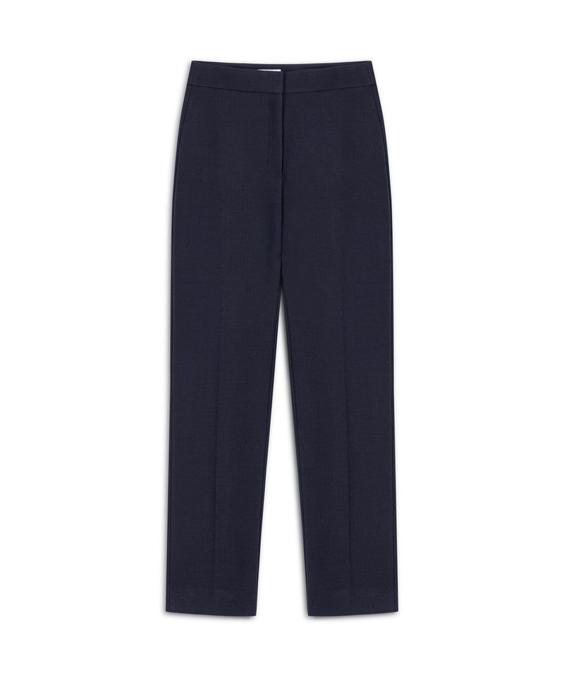 Machka Pocketed Cigarette Fit Trousers Navy