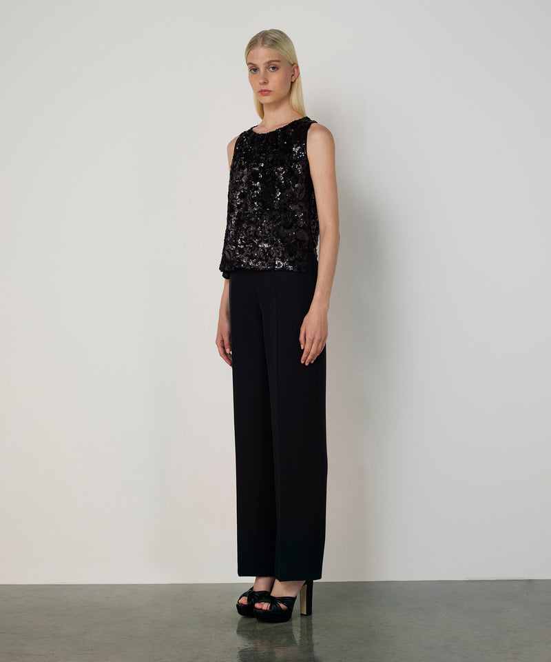 Machka Sequin Blouse Black