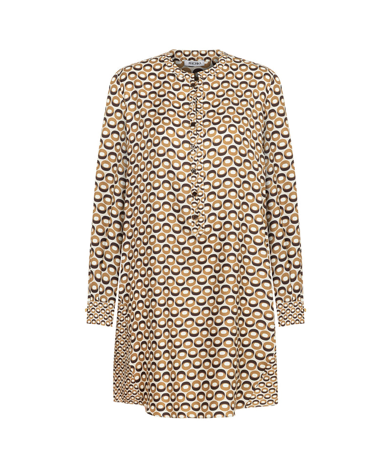 Machka Patterned Silk Tunic Cinnamon