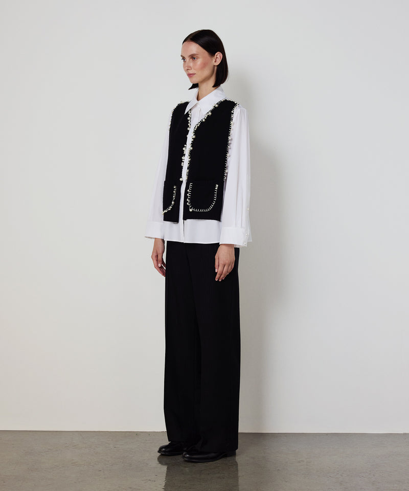 Machka Two-Layer Look Knitwear Black