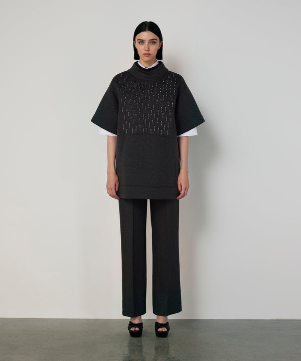 Machka Embellished Oversize Sweatshirt Anthracite