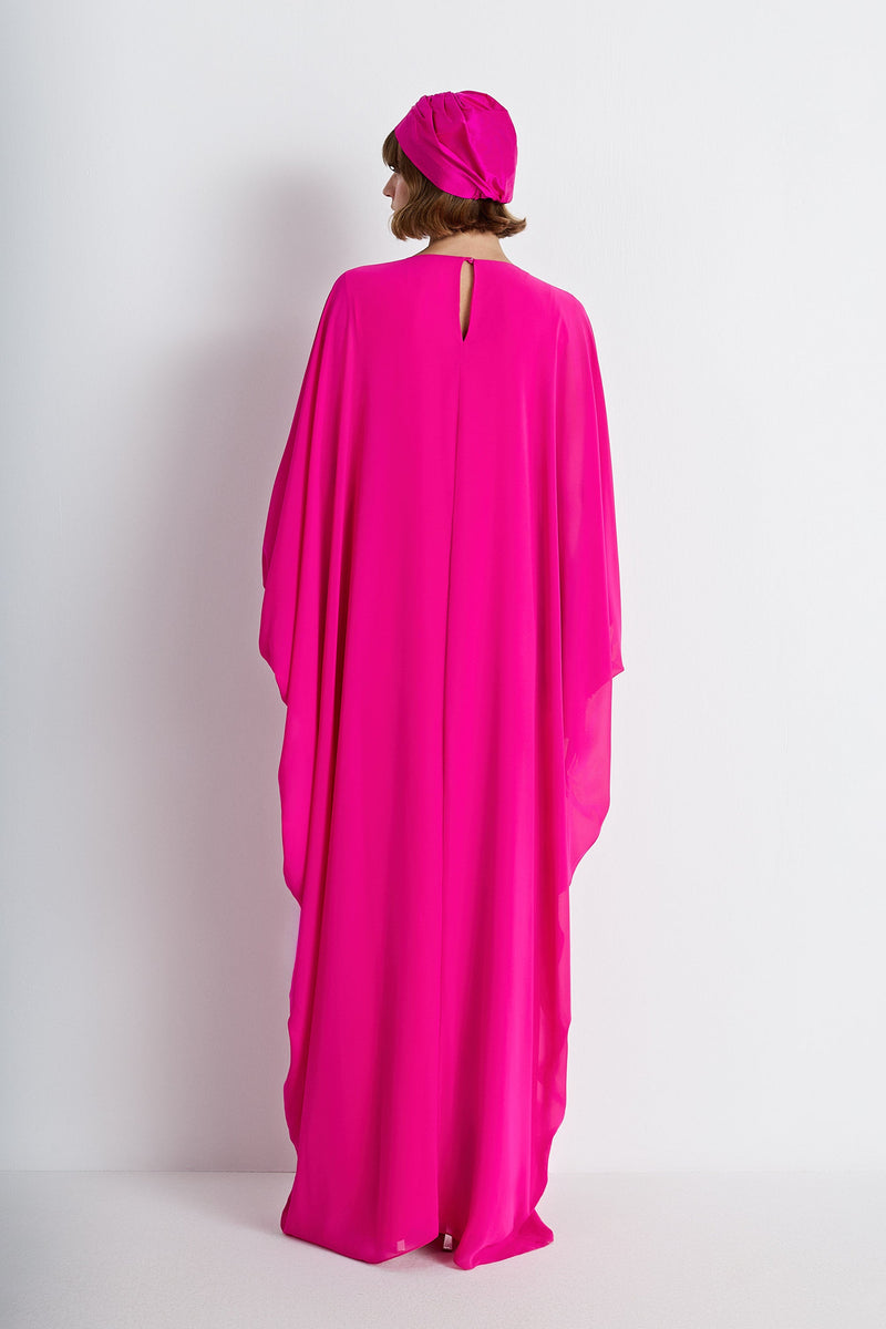 Nean Embellished Cuff Kaftan Gown Fuchsia