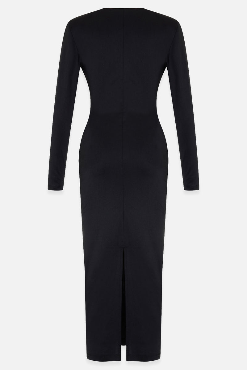 Setre Twisted Detail Slim Fit Dress Black