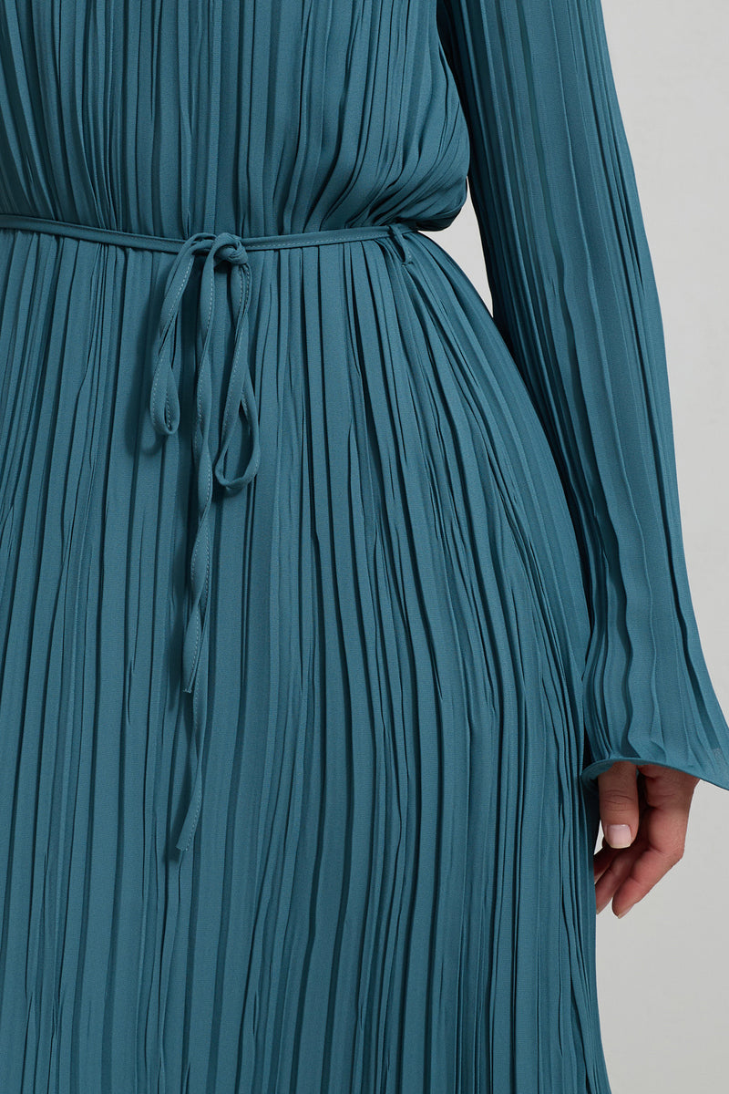 Setre Pleated Relaxed Cut Dress Crystal