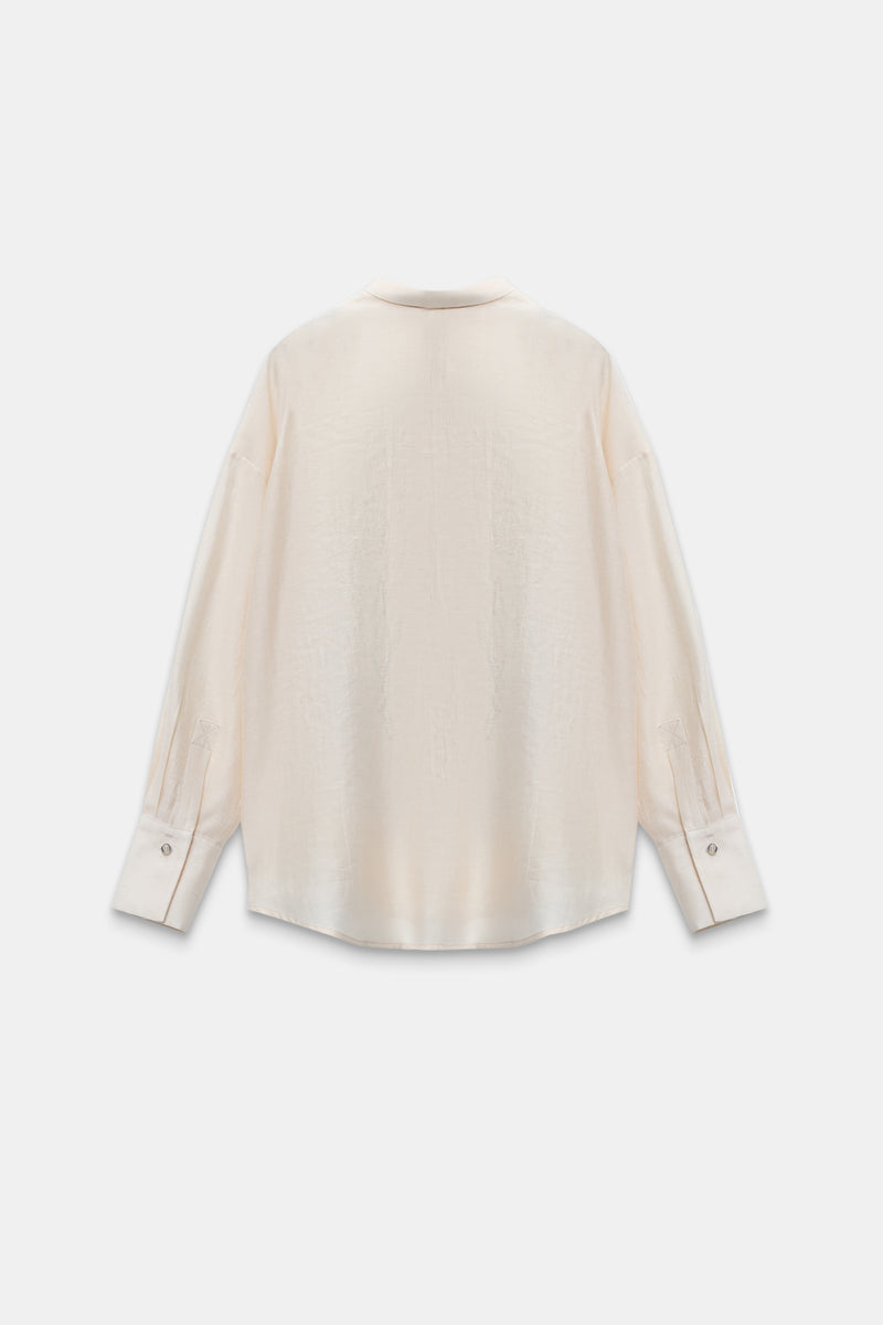 Setre Flower-Embellished Shirt Cream