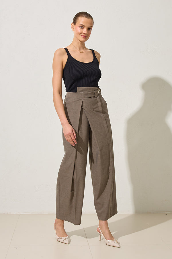 Setre Front-Overlap Detailed Trousers Anthracite