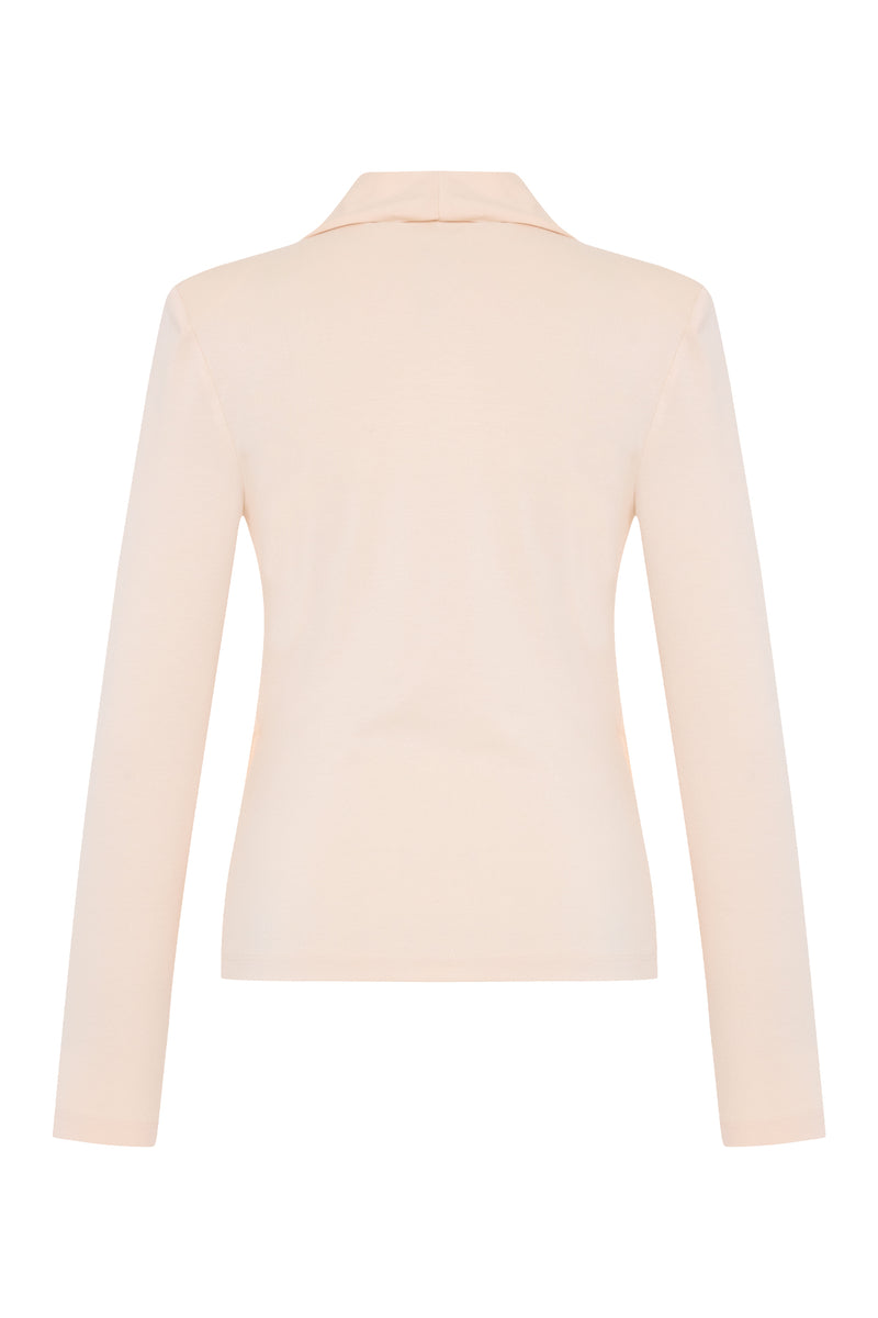 Setre Surplice Pleated Blouse Cream