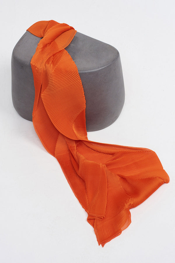 NU Solid Pleated Shawl Amber