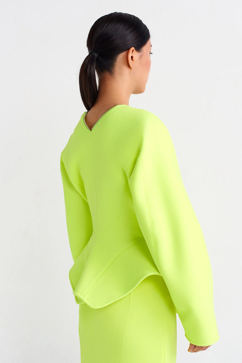 NU Zippered Jacket Neon Green