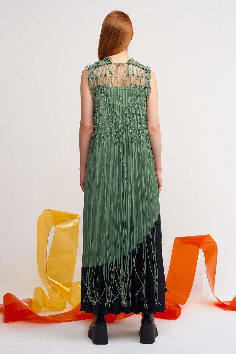 NU Handmade Macramé Collar Green