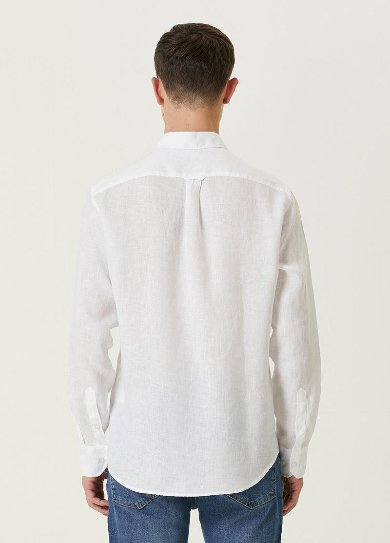 Beymen Club Comfort Fit Linen Shirt White