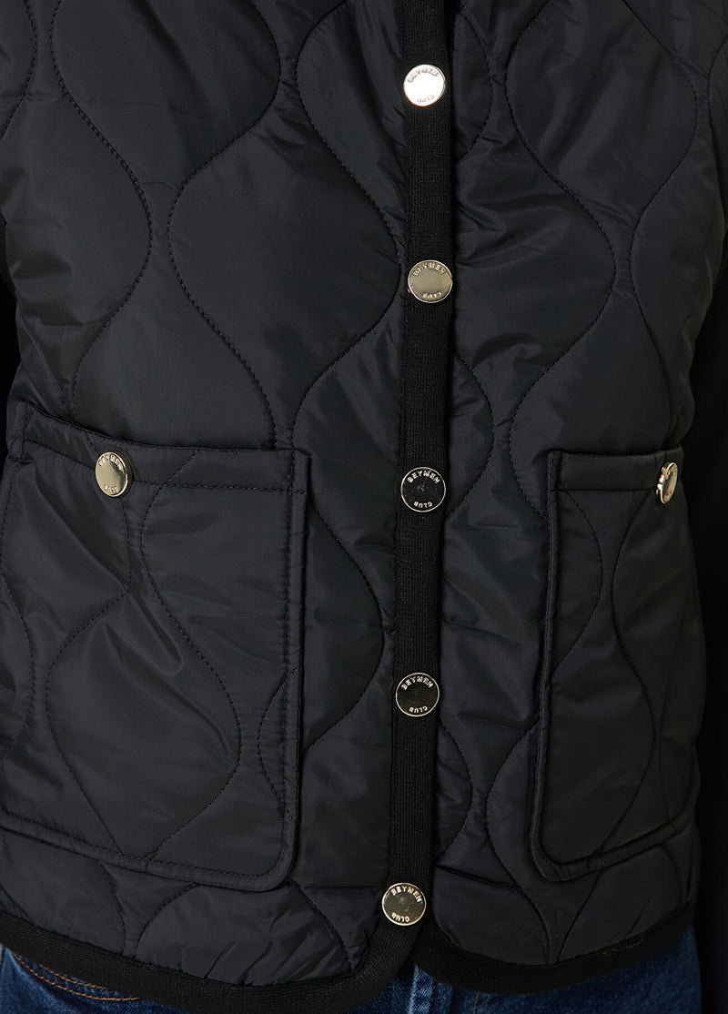 Beymen Club Quilted Bomber Knit Vest Black
