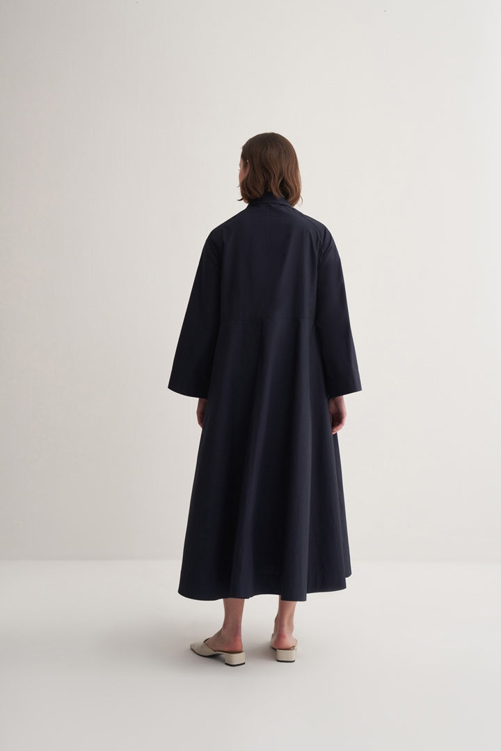 Kk Design Coton Shirt Dress Navy Blue