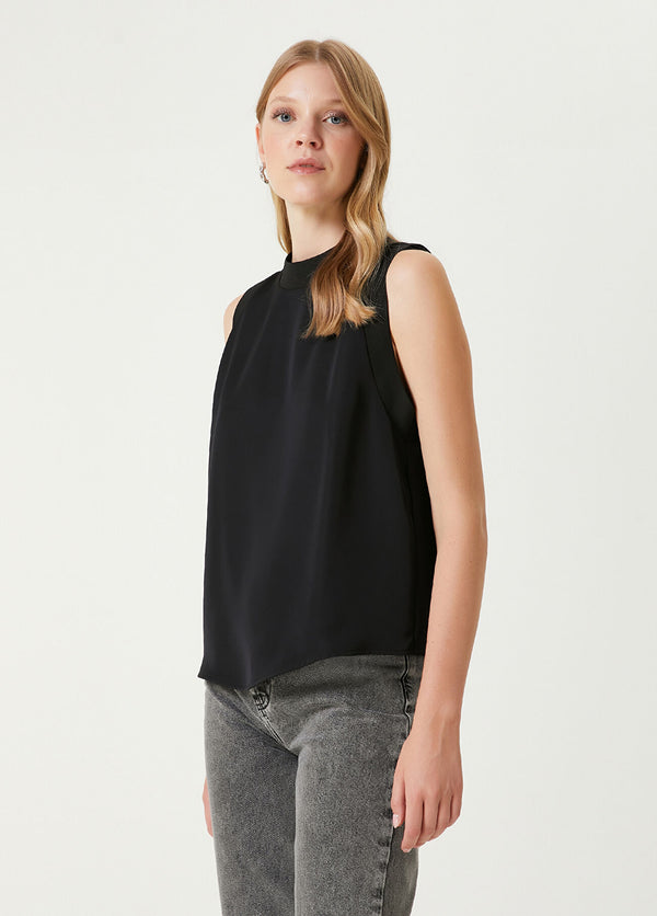 Beymen Club Knitwear Ribbed Blouse Black