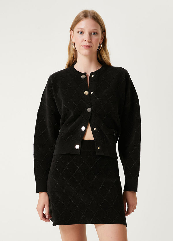 Beymen Club Glitter Knit Cardigan Black