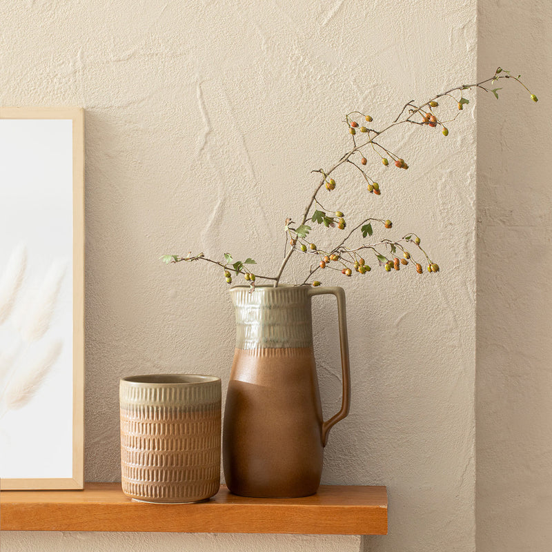 Chakra Ofera Vase 14X15.5Cm Brown